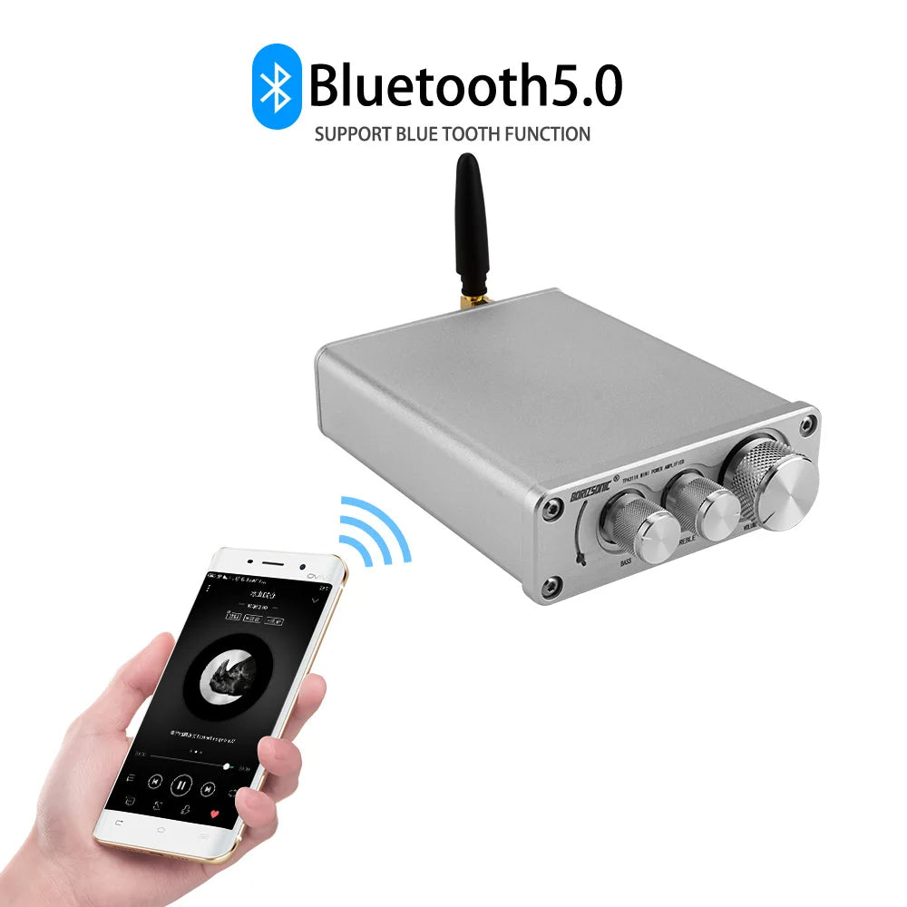 Scheda Amplificatore Audio Bluetooth 5.0 TPA3116D2: 50Wx2, Stereo Classe D, Per Diffusori DIY E Home Theater