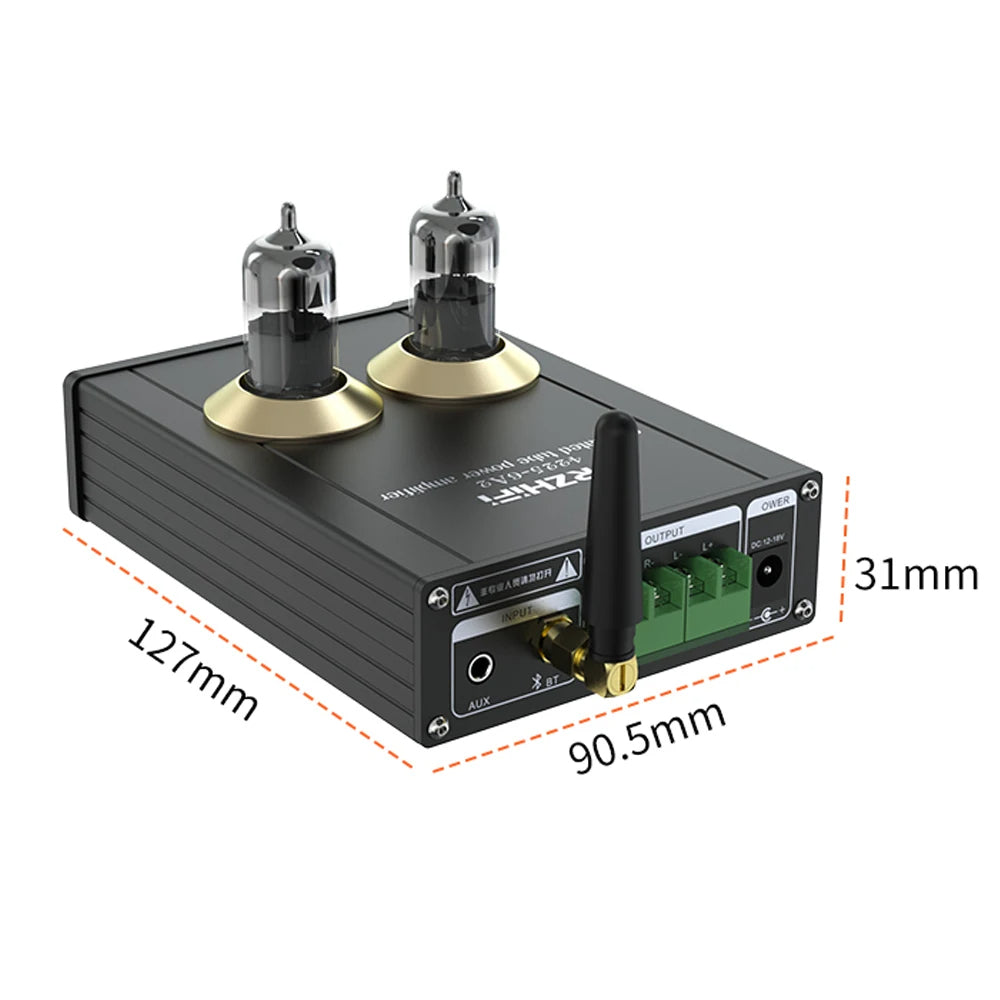 BRZHIFI TPA-6A2 Bluetooth Tube Amplifier 50W*2 Power Stereo Hifi Ampli ...