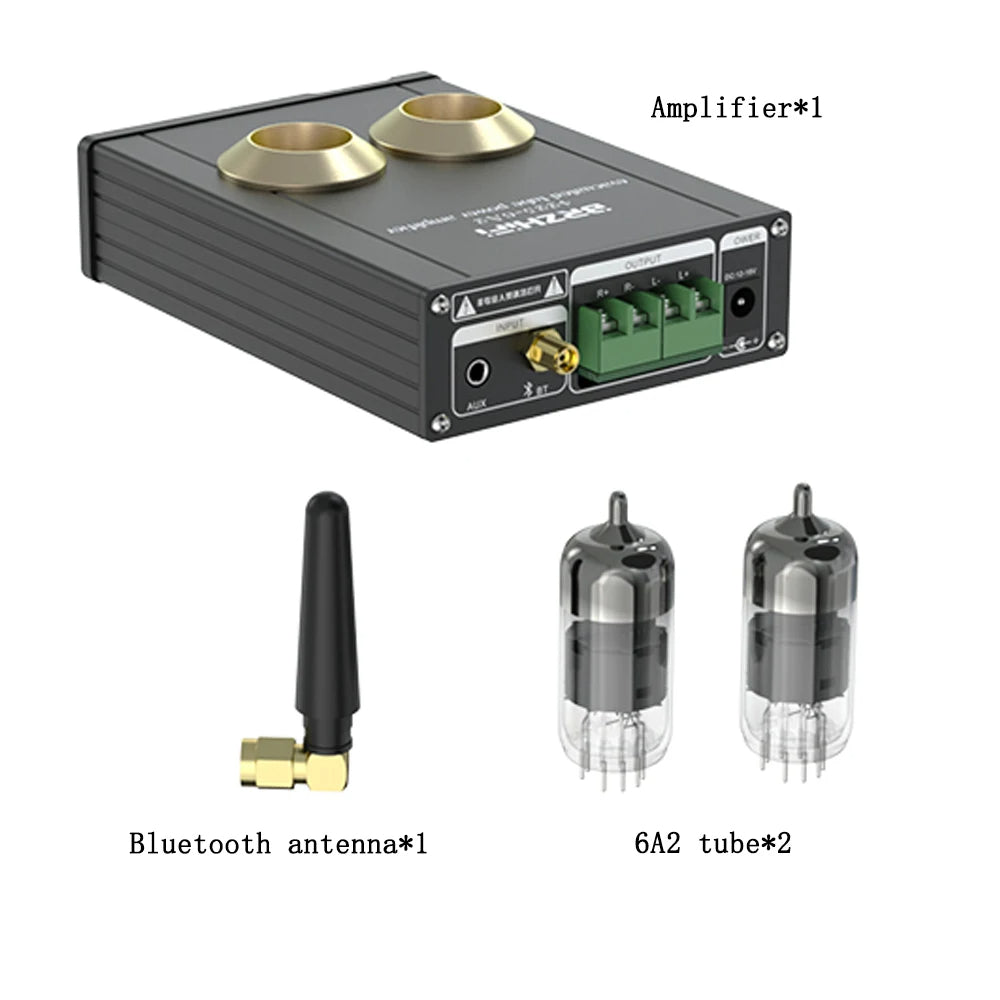 BRZHIFI TPA-6A2 Bluetooth Tube Amplifier 50W*2 Power Stereo Hifi Ampli ...